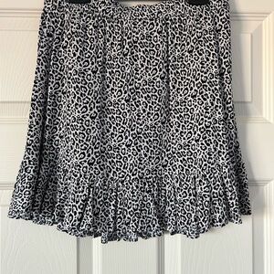American Eagle Outfitters Black and White Patterned Mini Skirt